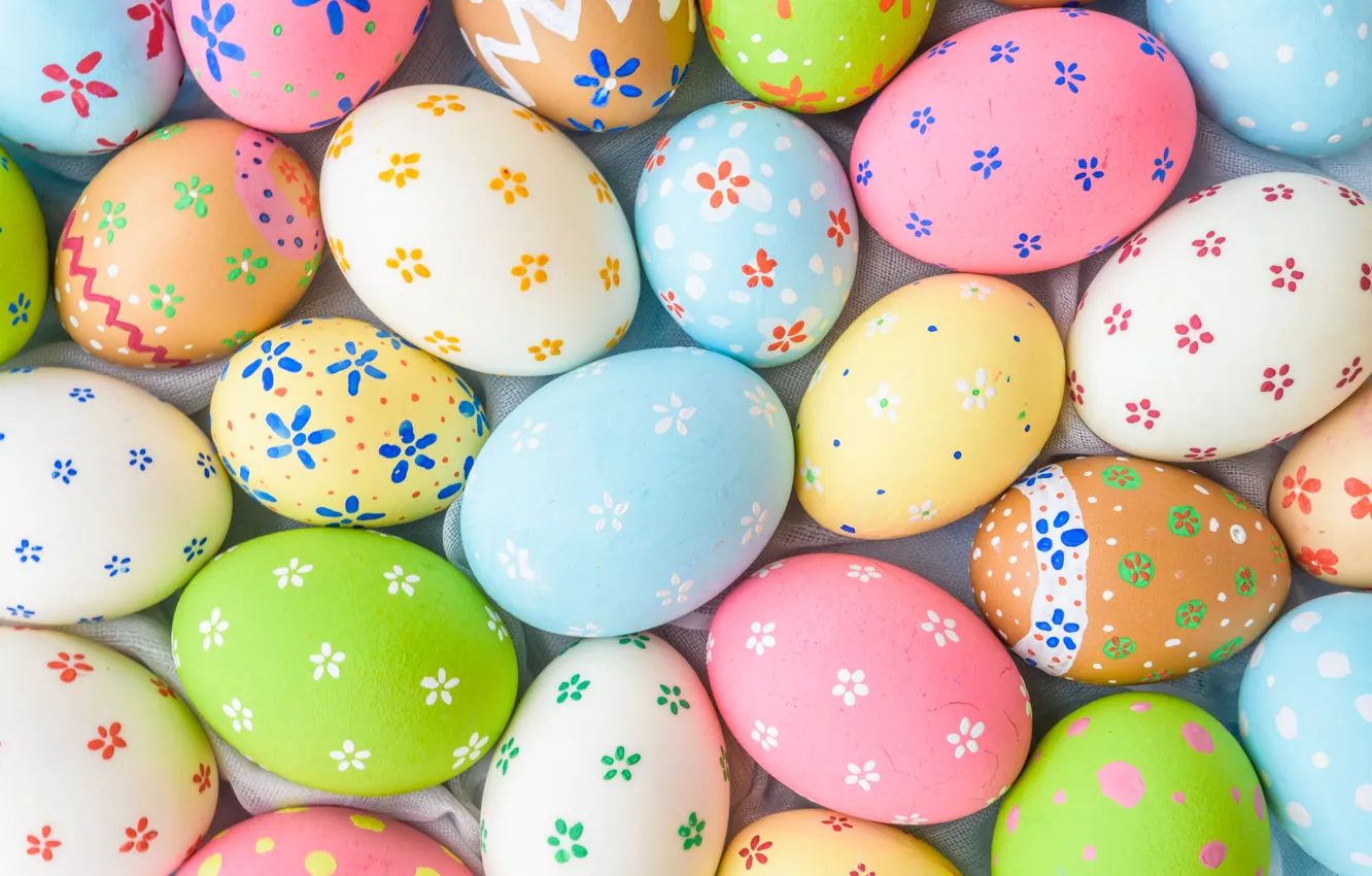 Photo wallpaper eggs, Easter, spring, Easter, eggs, decoration, pastel colors