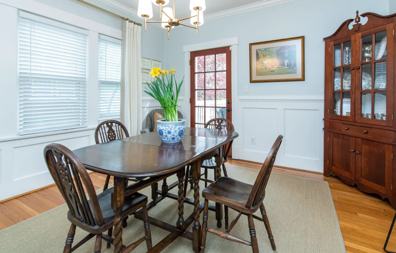Photo wallpaper design, style, room, interior, dining room