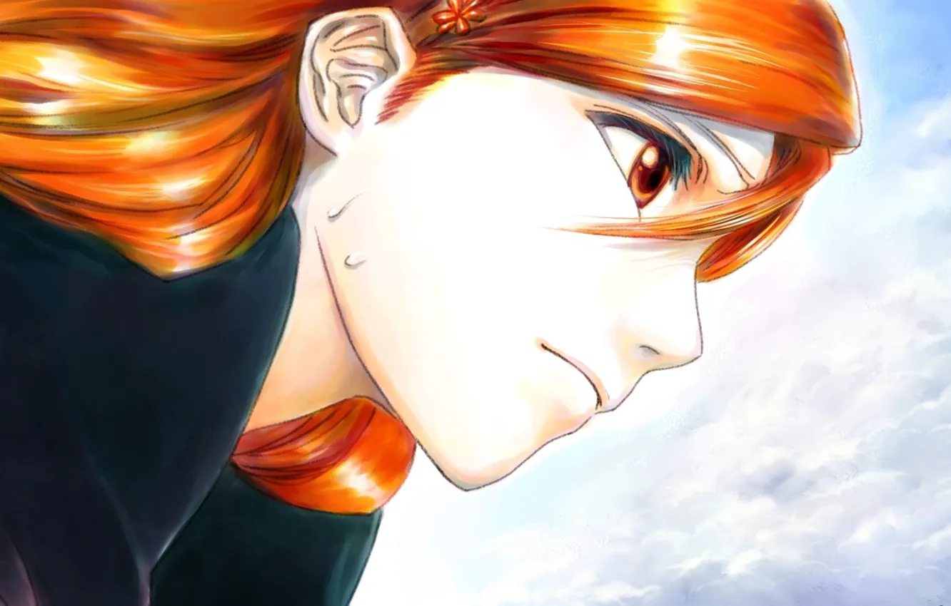 Photo wallpaper girl, face, Anime, bleach, Orihime Inoue, Orihime Inoue