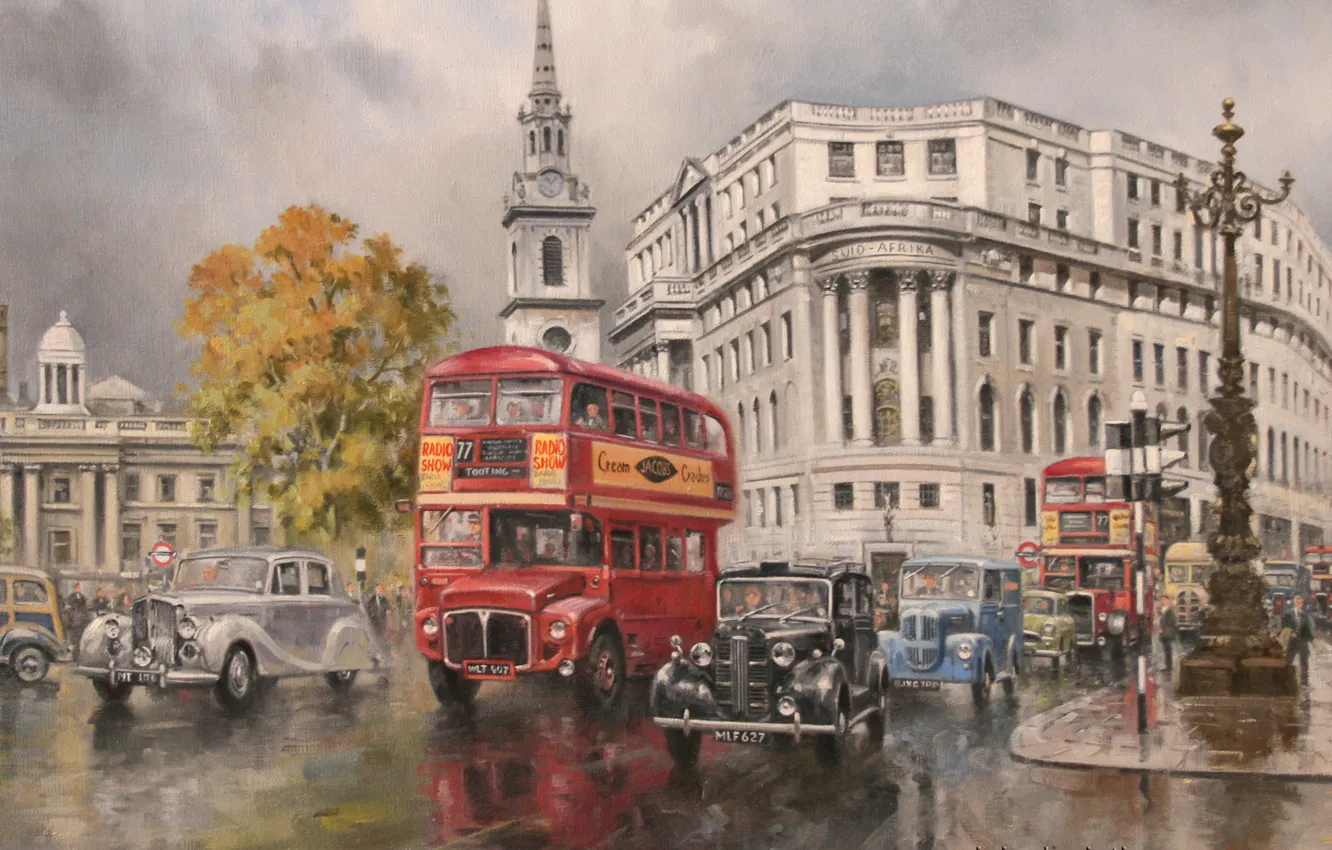 Photo wallpaper picture, painting, painting, 1950s, white hall, John Lewis Chapman