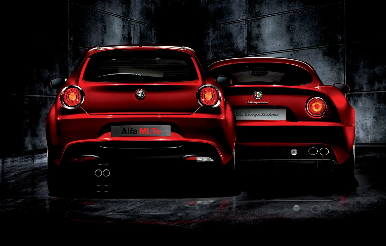 Photo wallpaper machine, alfa romeo, Alfa Romeo, two