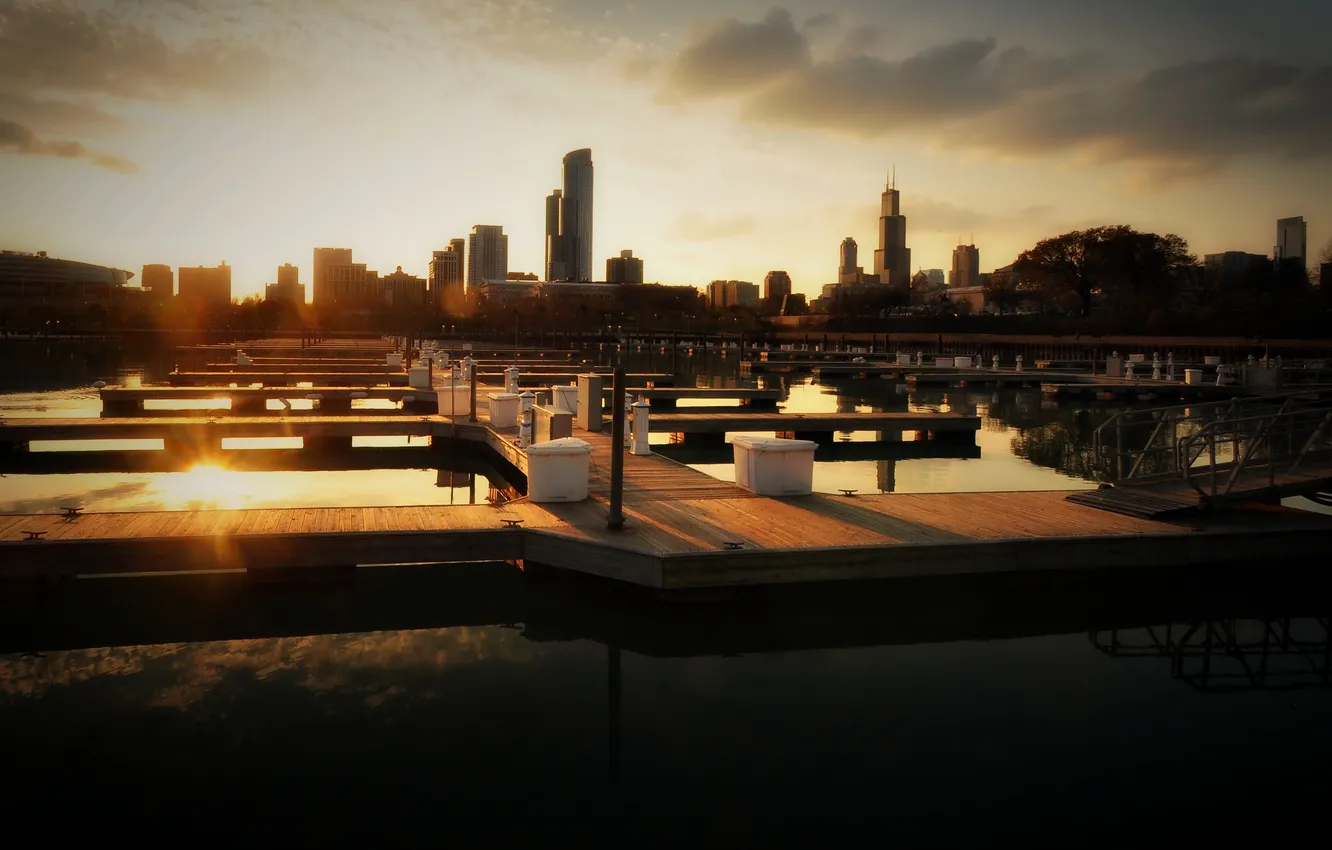 Photo wallpaper Chicago, USA, Il, Chicago, Illinois