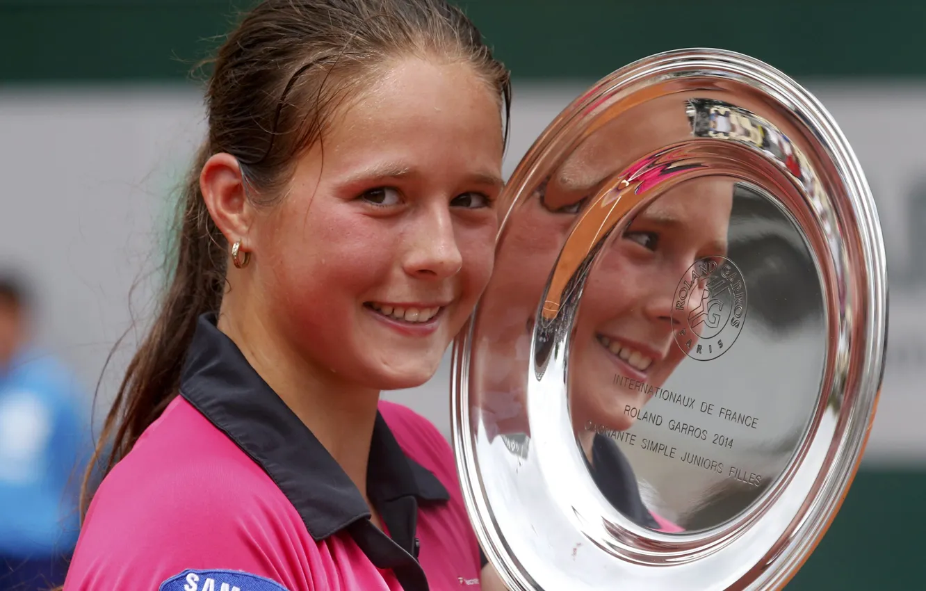 Photo wallpaper victory, champion, Roland Garros 2014, Junior, Daria Kasatkina
