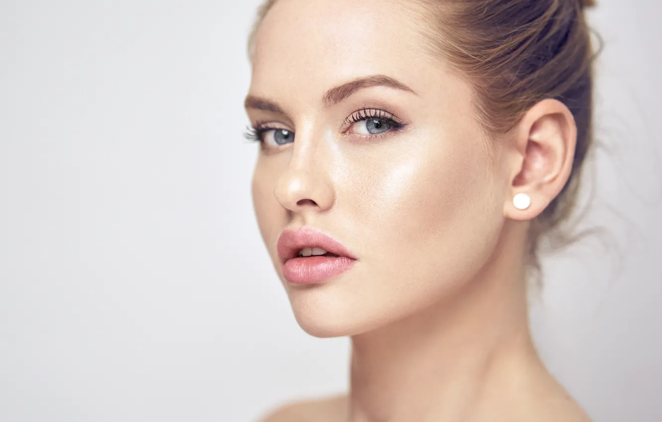 Photo wallpaper eyes, girl, face, portrait