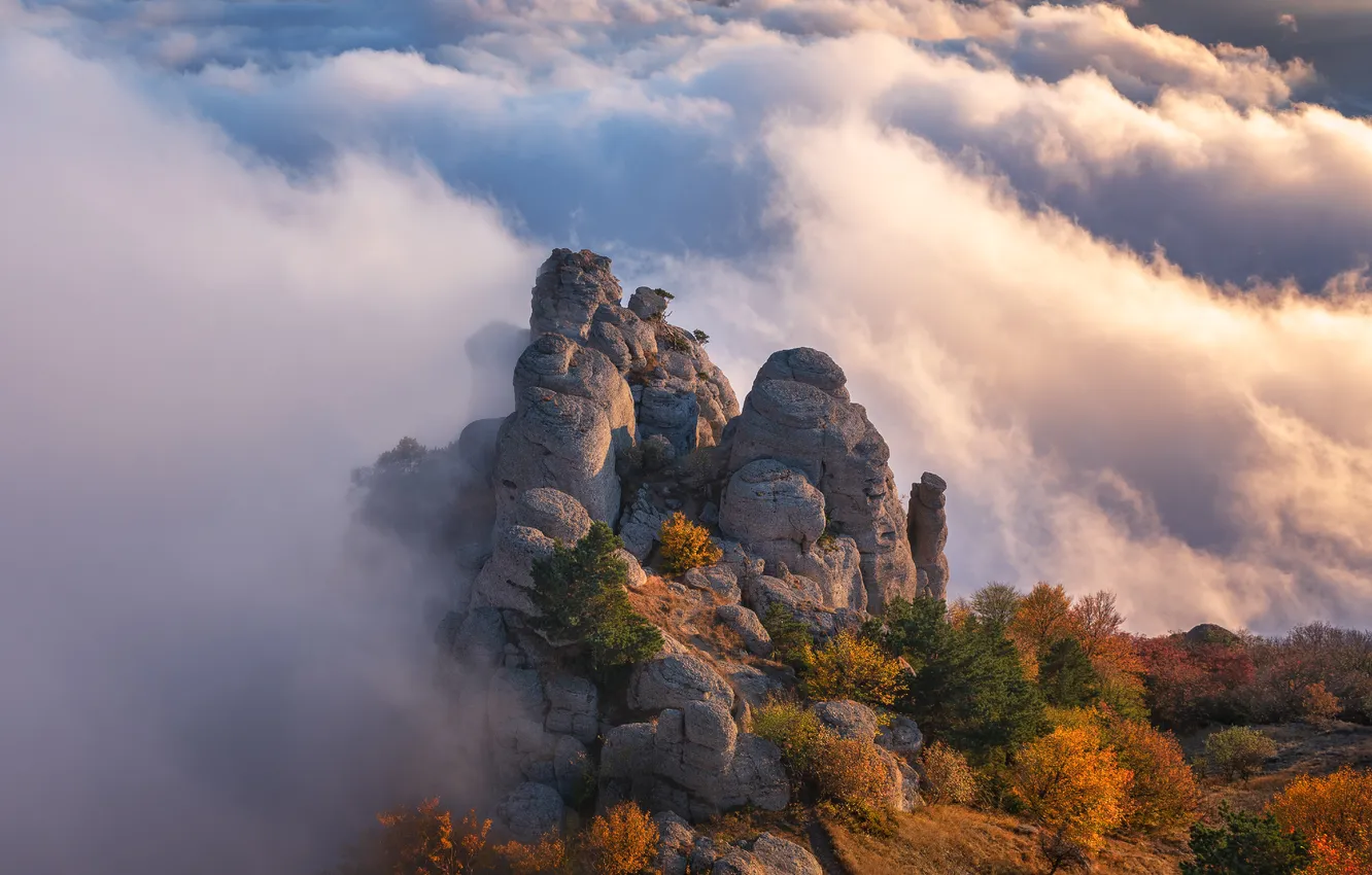 Photo wallpaper landscape, the clouds, mountain range, Igor Abroskin