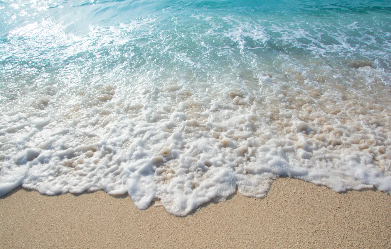 Photo wallpaper sand, sea, wave, beach, summer, summer, beach, sea