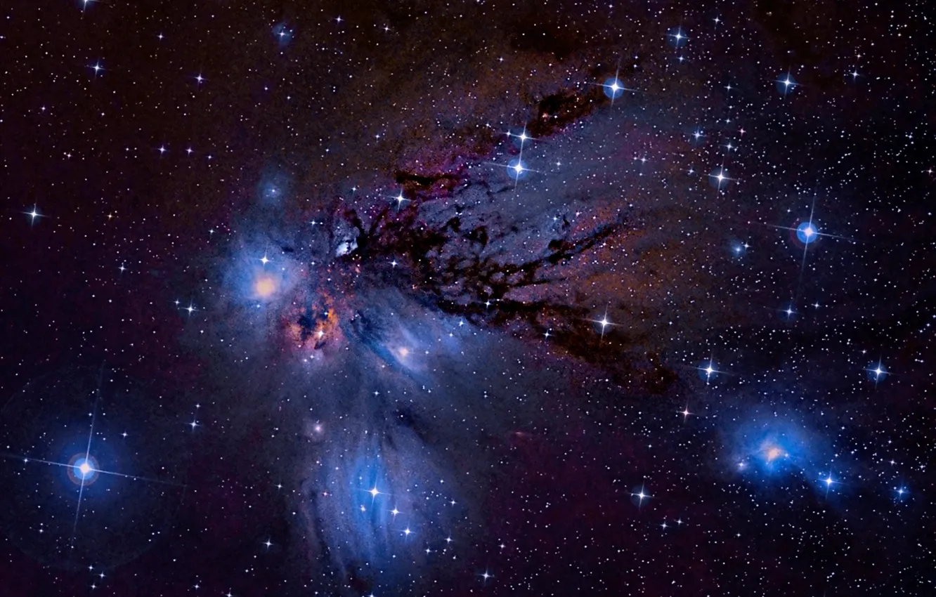 Photo wallpaper nebula, Unicorn, in the constellation, reflecting, NGC-2170