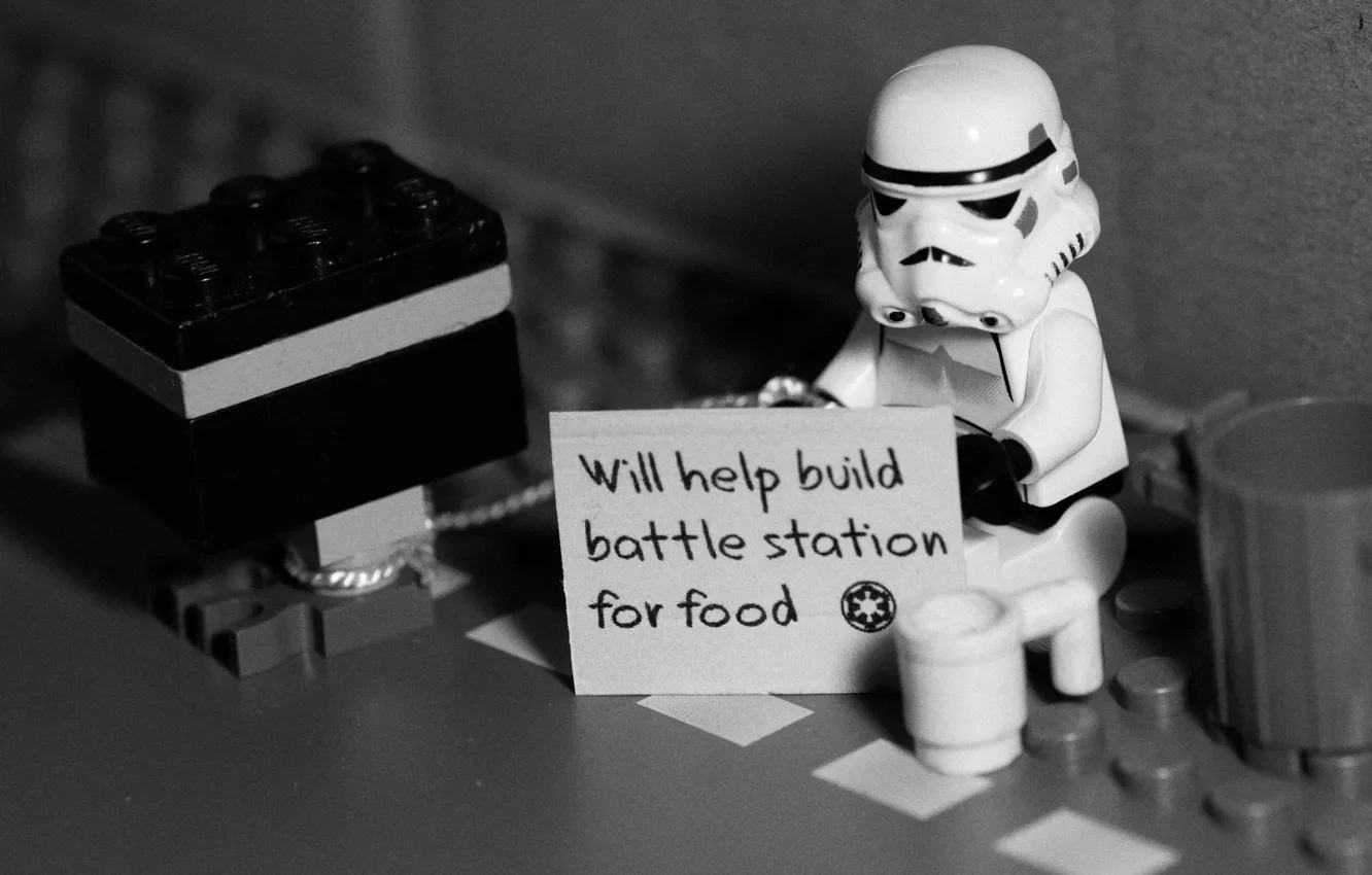 Photo wallpaper Star Wars, attack, Lego, unemployed