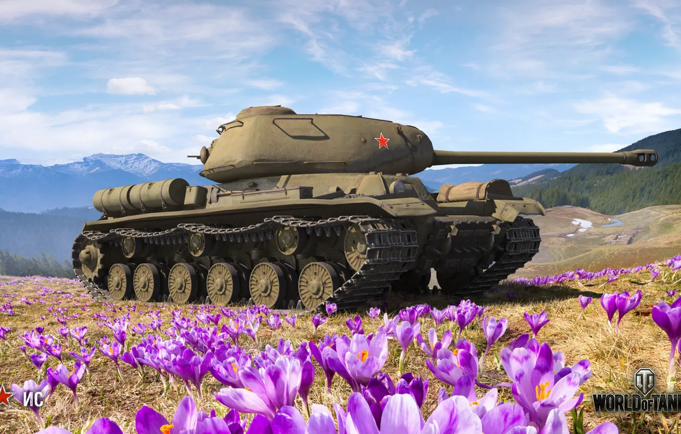 Photo wallpaper WoT, World of Tanks, Wargaming, spring art, IP