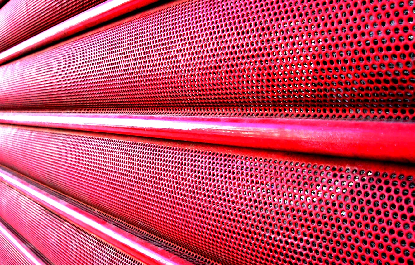 Photo wallpaper metal, red, pattern