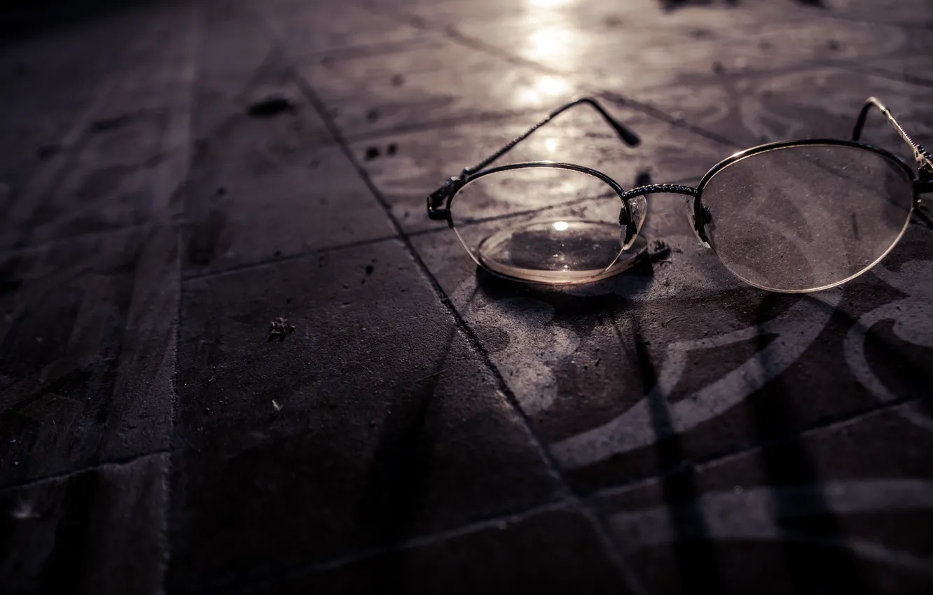 Photo wallpaper macro, background, glasses