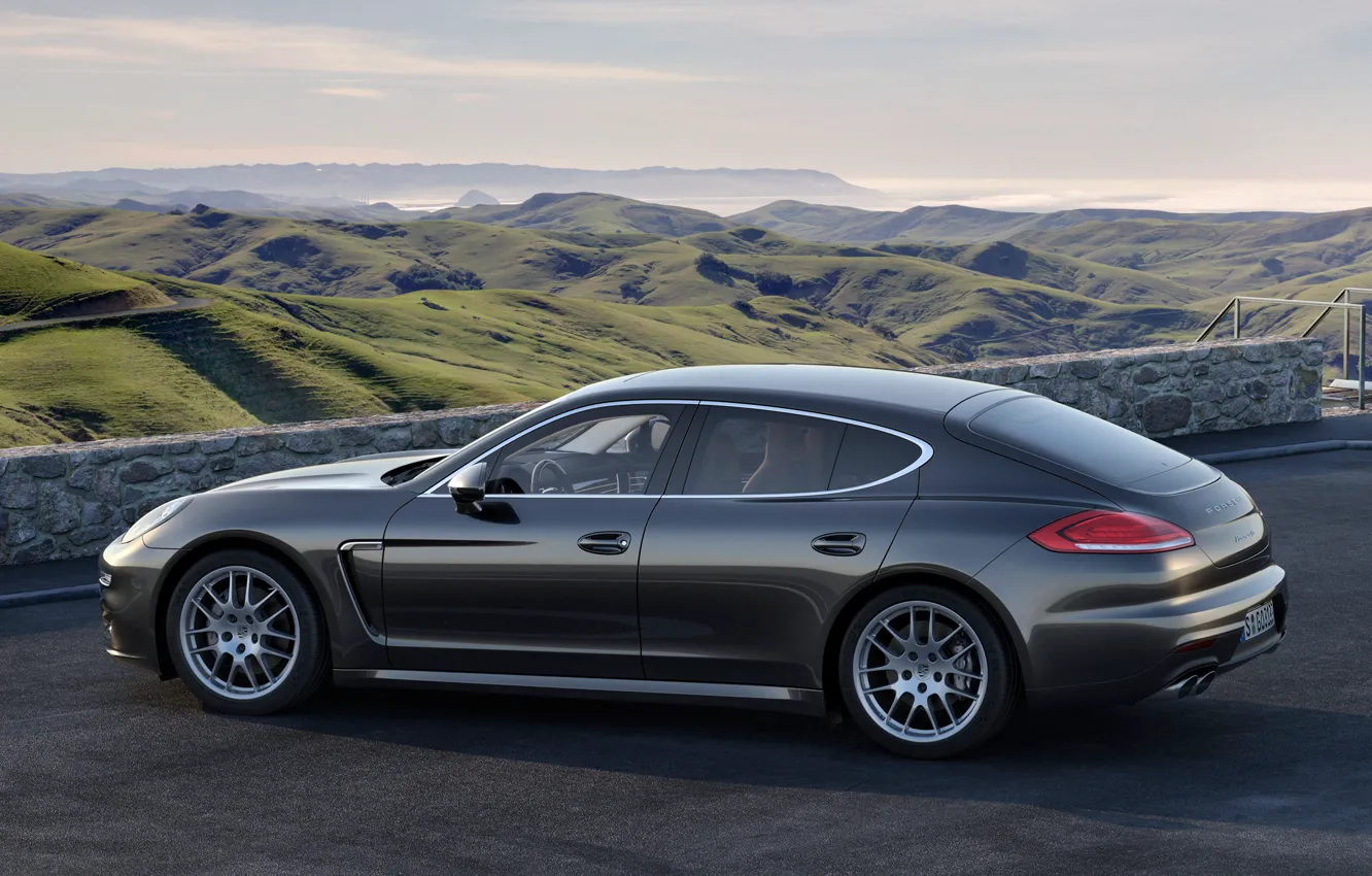 Photo wallpaper car, Porsche, Panamera, wallpapers, fon