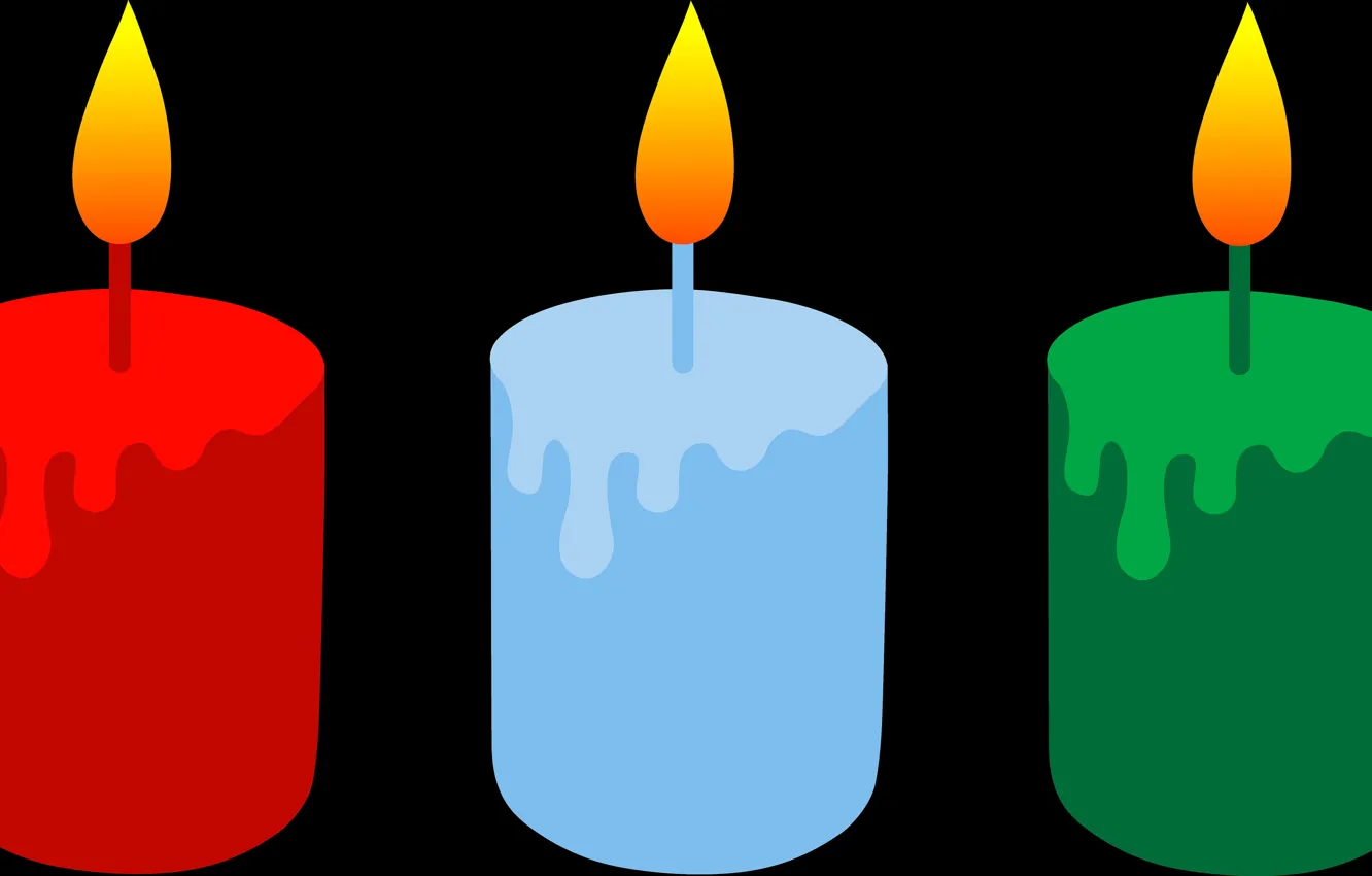 Photo wallpaper flame, holiday, vector, candles, New Year, Christmas
