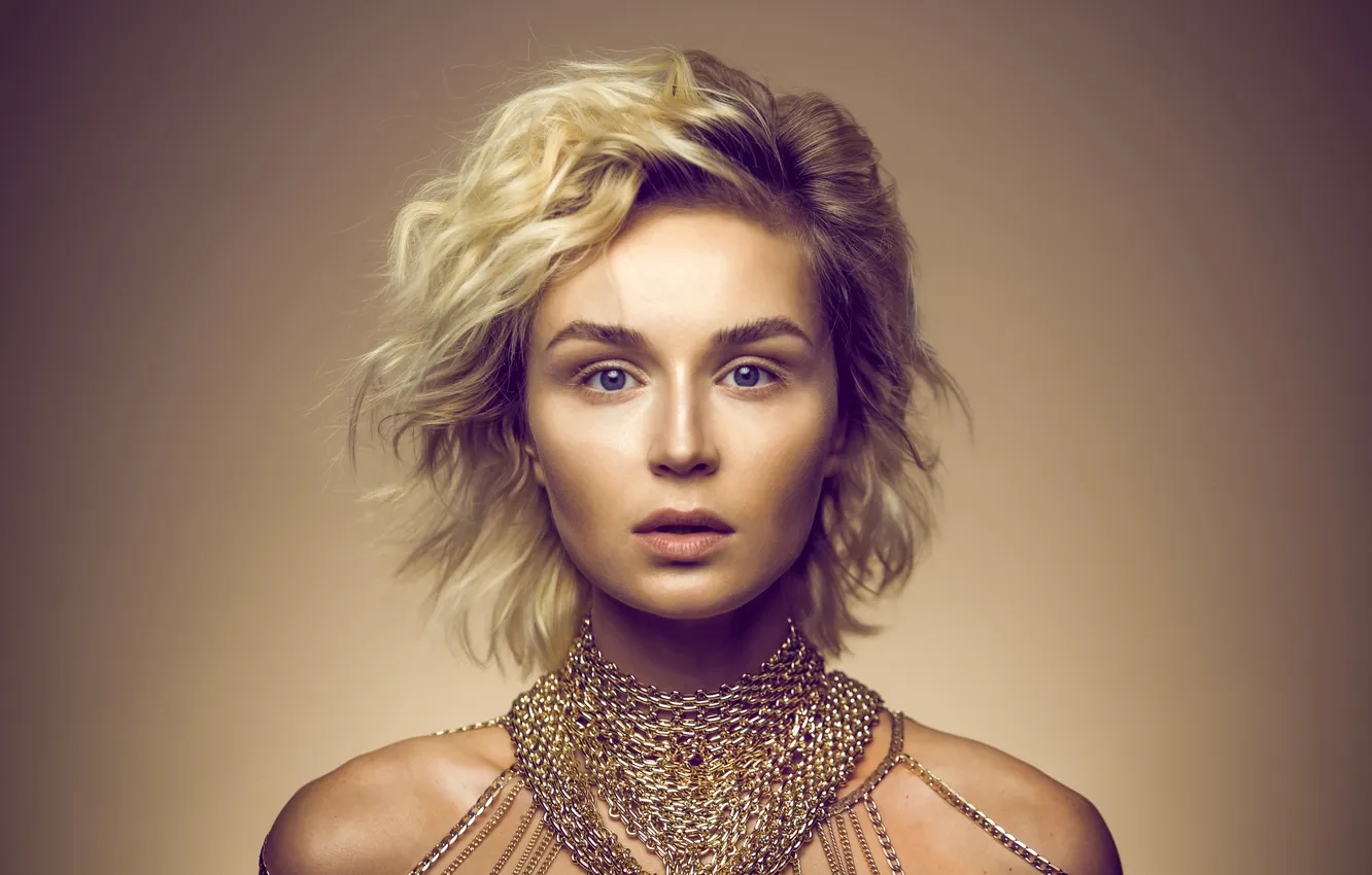 Photo wallpaper decoration, background, portrait, hairstyle, blonde, singer, Polina Gagarina