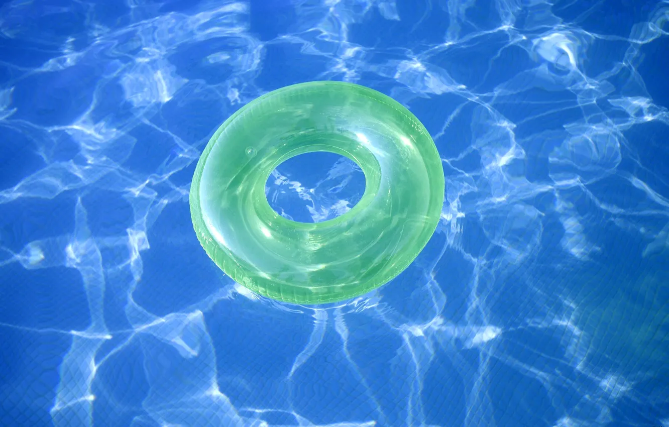 Photo wallpaper water, glare, round, pool