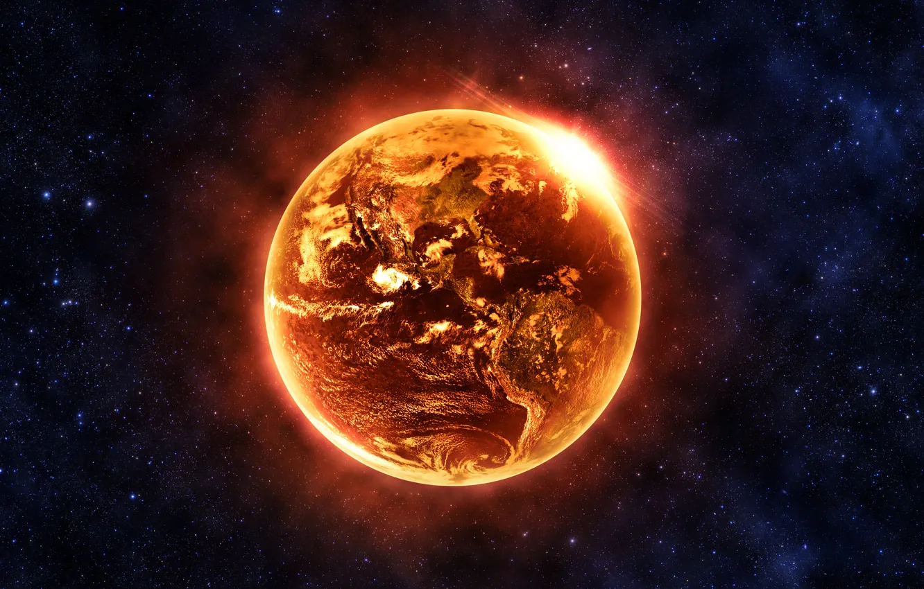 Photo wallpaper Concept, Cataclysm, danger, collision, Destroyed, catastrophe, Collide