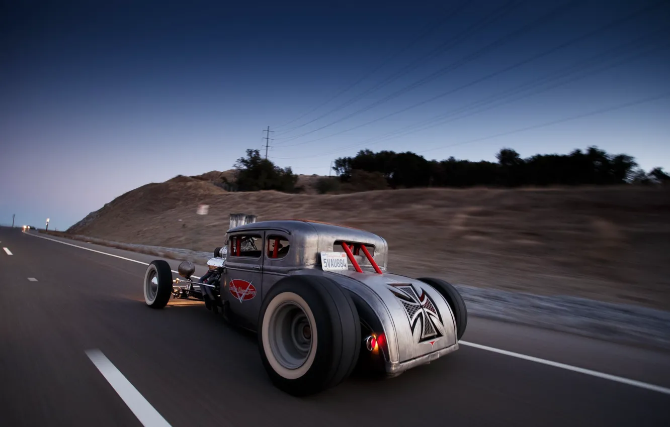 Photo wallpaper Speed, Coupe, Old, Road, Custom, Usa, 1930, Hotrod