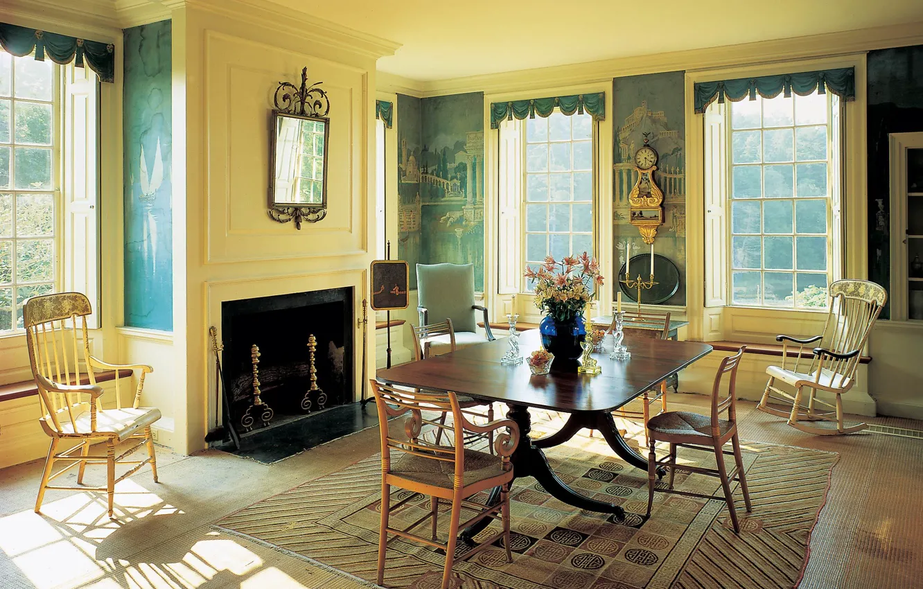 Photo wallpaper design, style, room, Villa, interior, living room