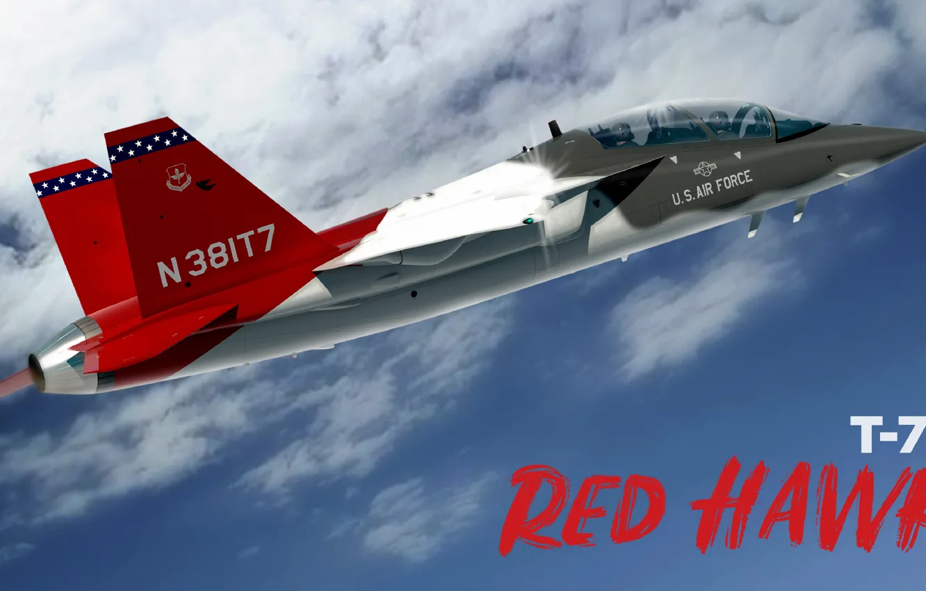 Photo wallpaper Training and combat aircraft, Training aircraft, Advanced trainer, Boeing T-7 Red Hawk