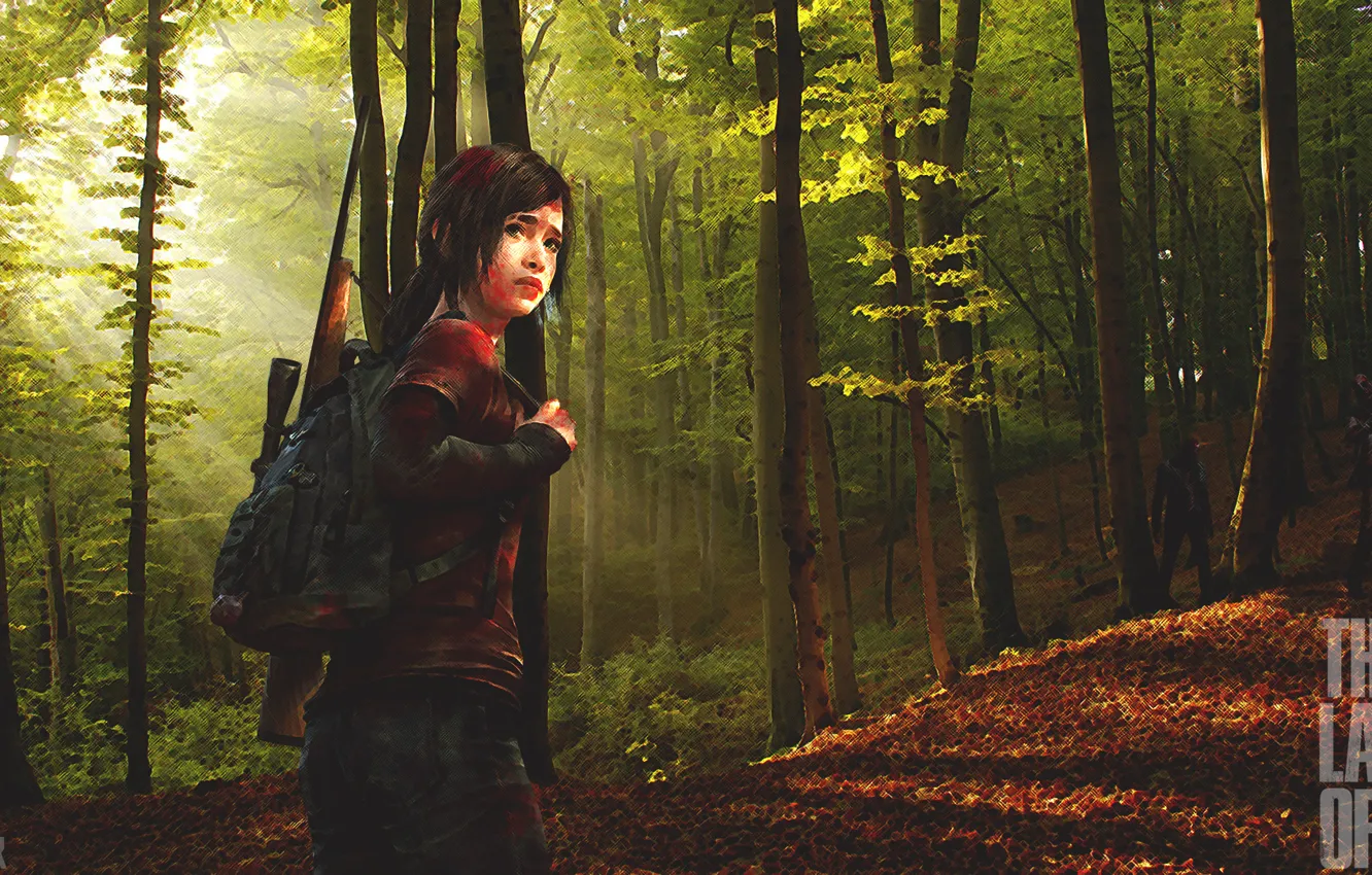 Photo wallpaper Ellie, Zombies, The last of us