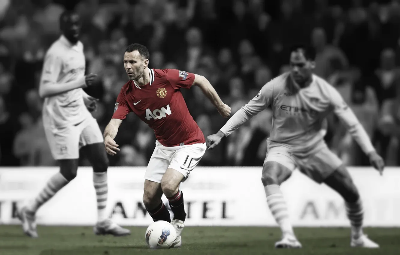 Photo wallpaper football, football, soccer, Manchester United, Ryan Giggs, Manchester City