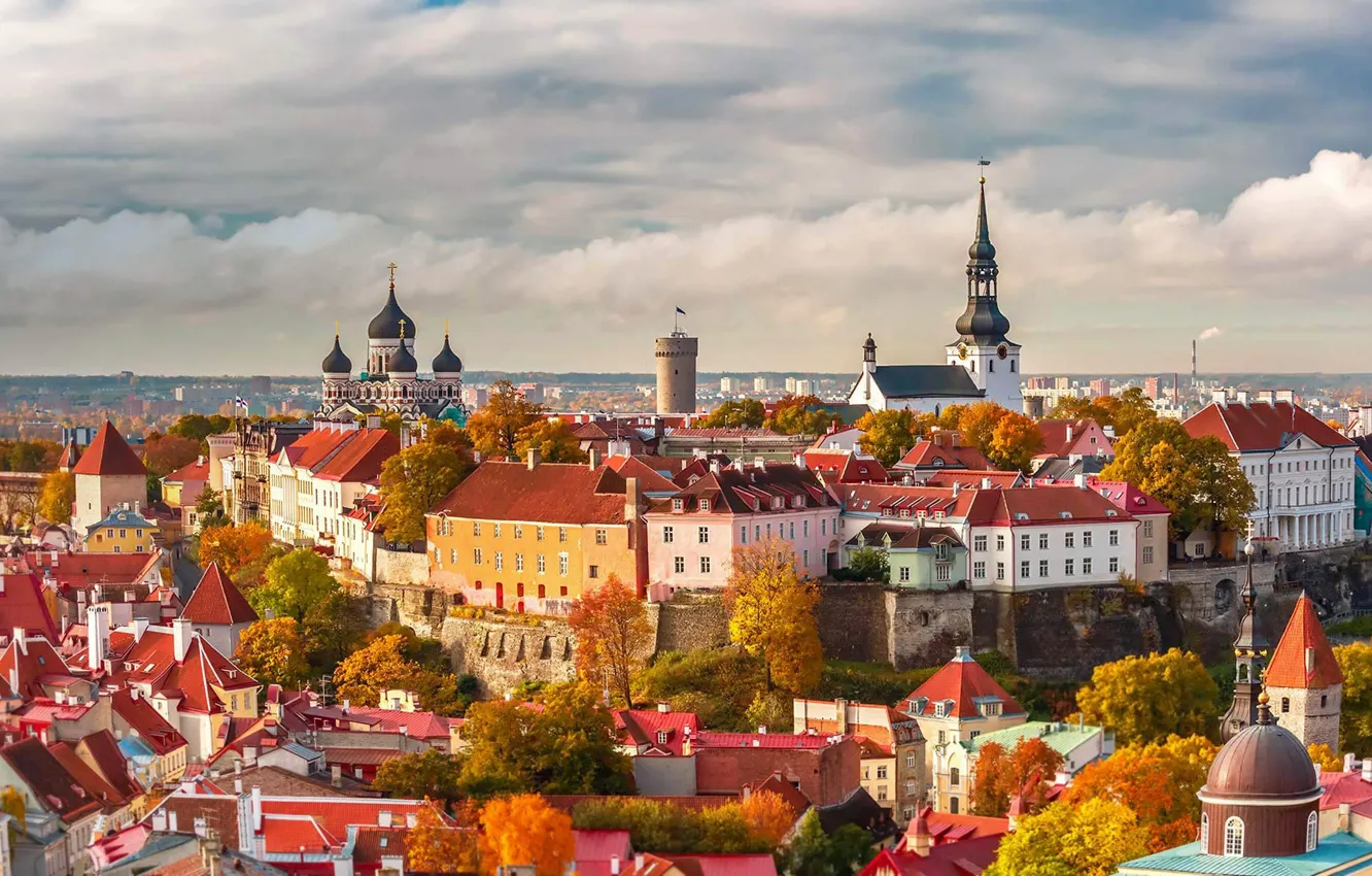 Photo wallpaper home, Estonia, panorama, Tallinn