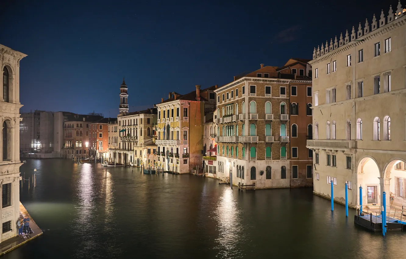 Photo wallpaper lights, home, Italy, Venice, channel