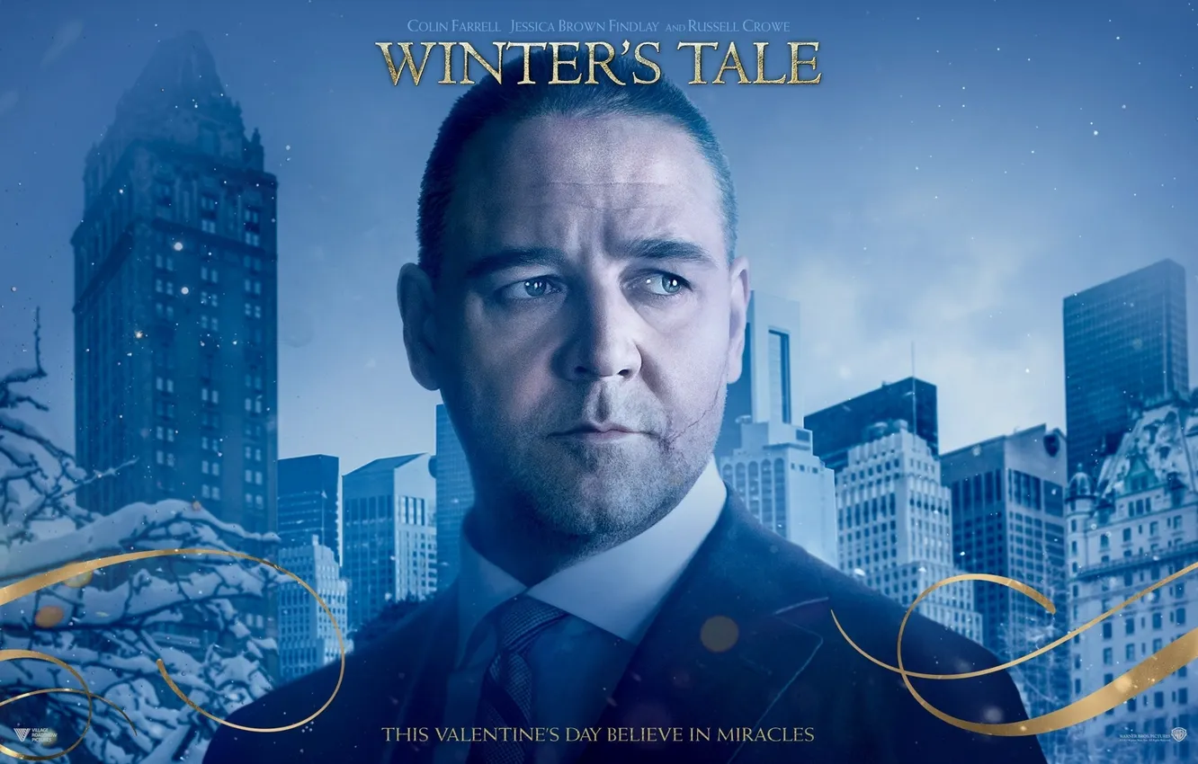 Photo wallpaper winter, New York, Central Park, Russell Crowe, Russell Crowe, Love through time, Winters Tale