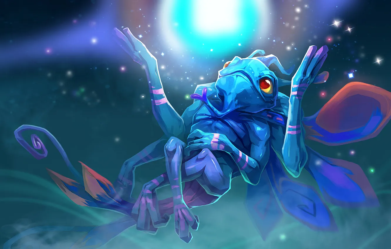 Photo wallpaper dota, dota 2, Puck, Faerie Dragon