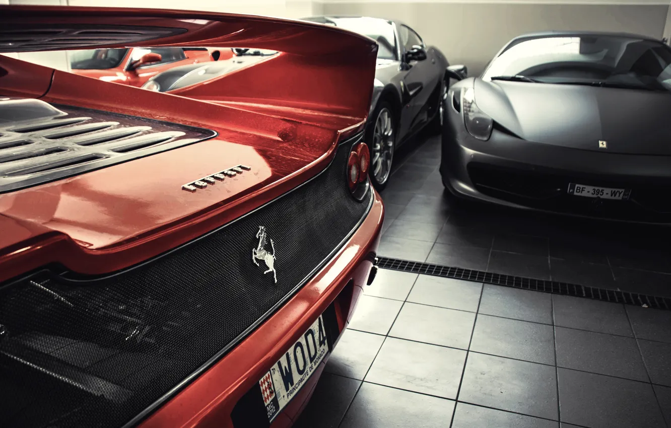 Photo wallpaper red, silver, Ferrari, silver, red, Ferrari, 458, italia
