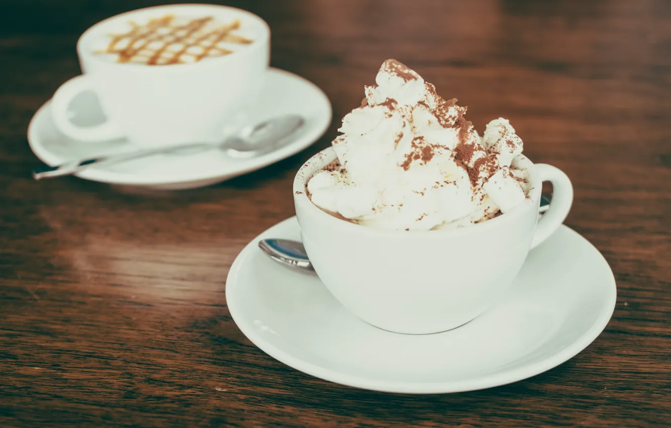 Photo wallpaper chocolate, cappuccino, foam