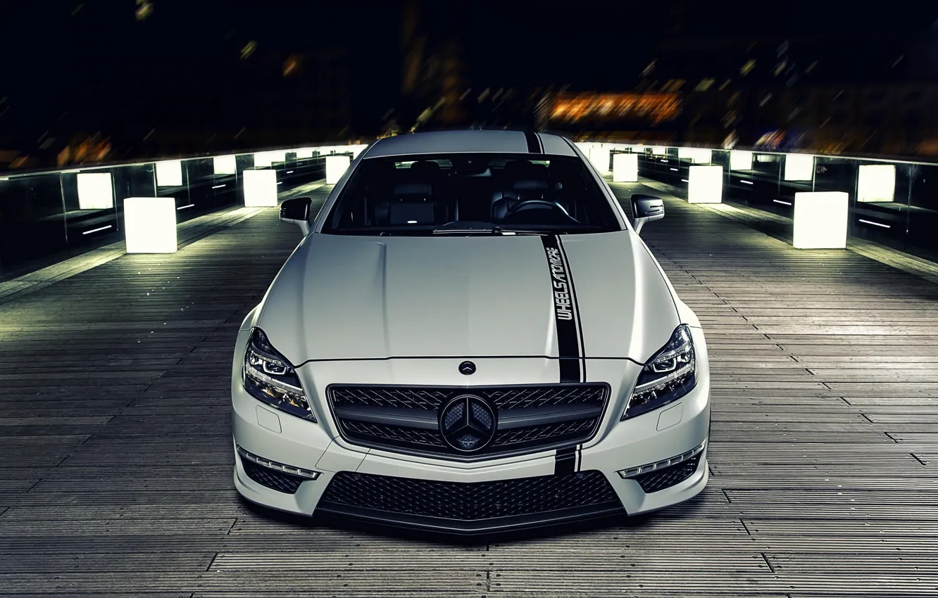 Photo wallpaper night, tuning, Mercedes, Mercedes Benz CLS