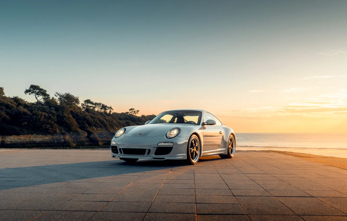 Photo wallpaper 911, 997, Porsche, front view, Porsche 911 Sport Classic
