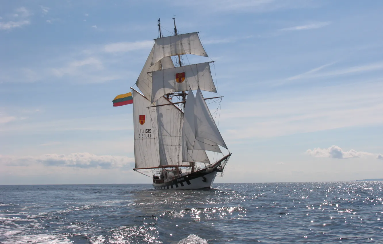 Photo wallpaper training, sailing, Scientific research, vessel BRABANDER