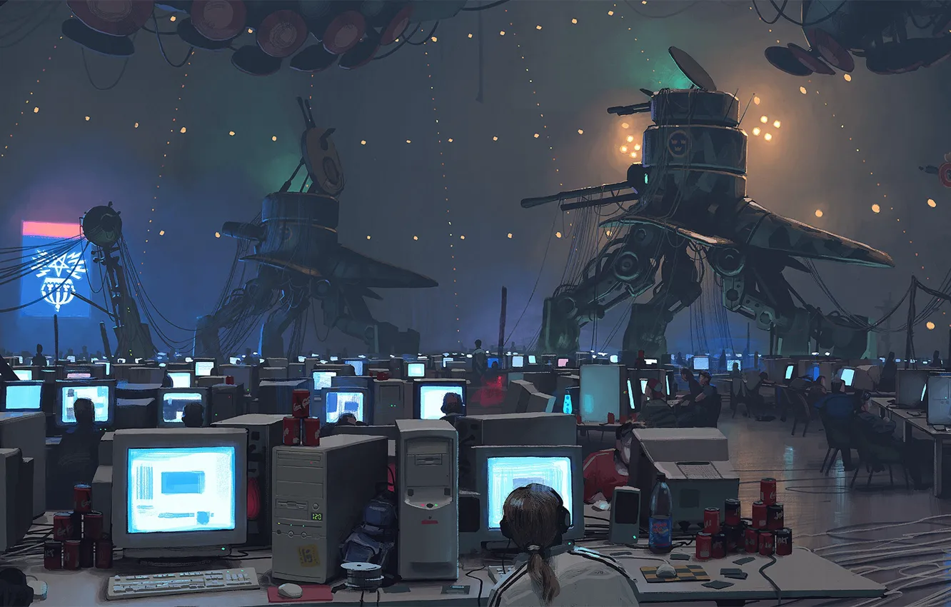 Photo wallpaper computer, network, art, hacker