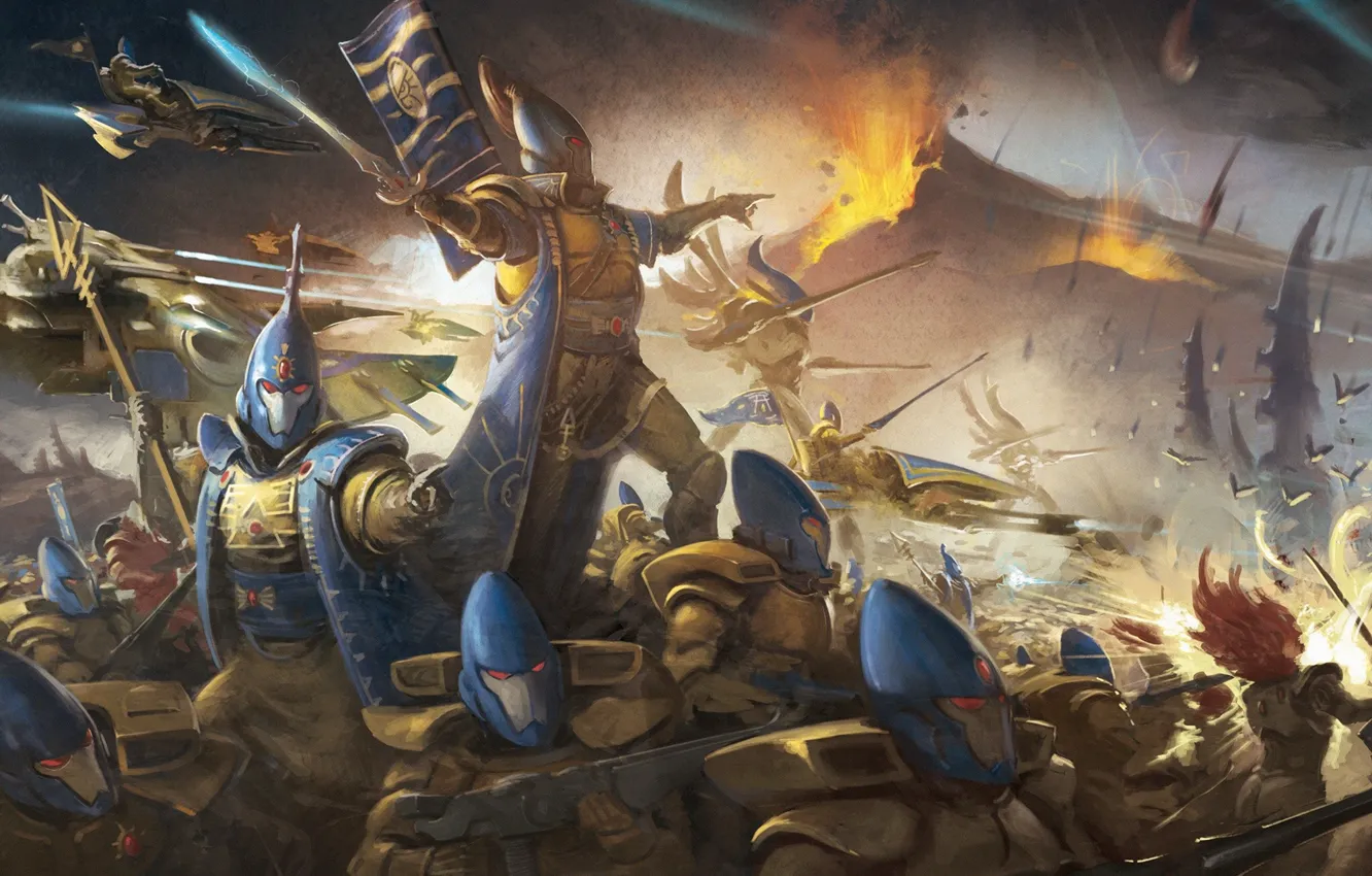 Photo wallpaper Warhammer 40000, Eldar, Eldar, Warhammer 40K, Warlock, Guardian, Wave Serpent, Iyanden