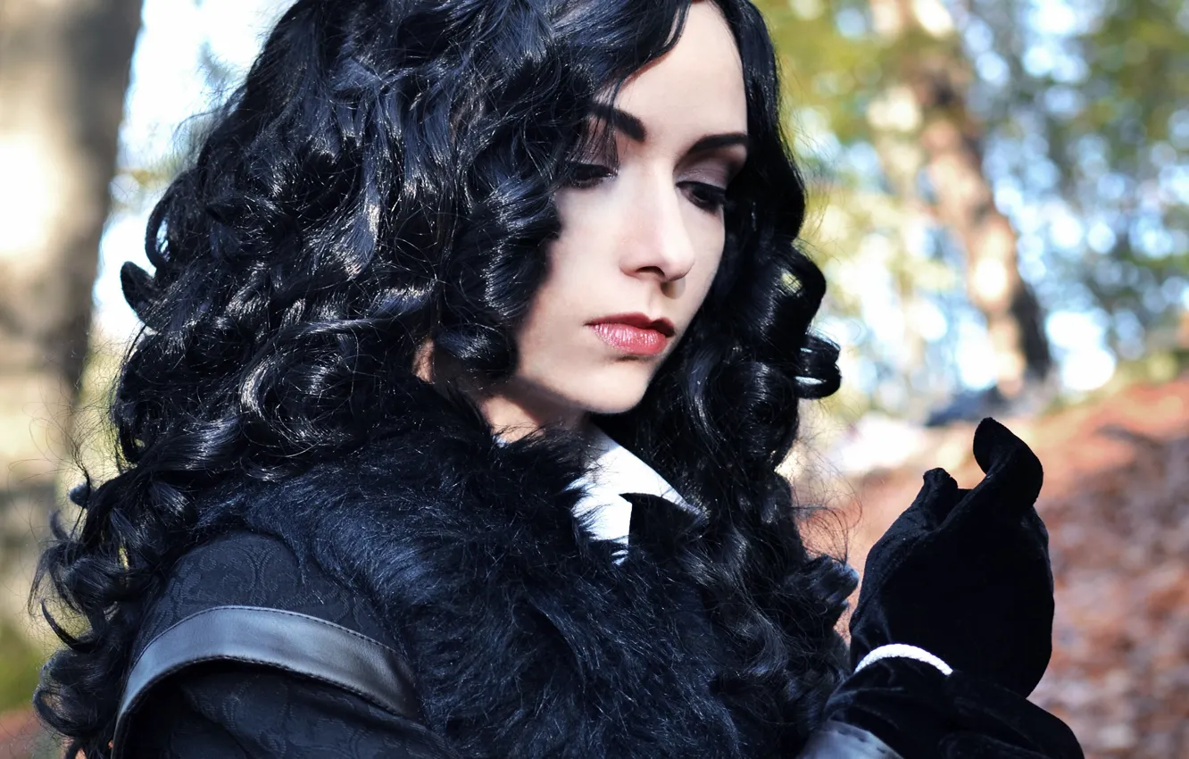 Photo wallpaper girl, cosplay, The Witcher 3, Yennefer