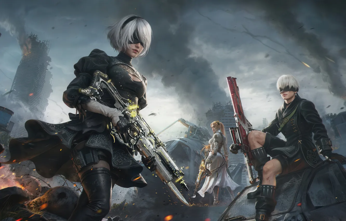 Photo wallpaper Call of Duty, game, mobile, Nier Automata