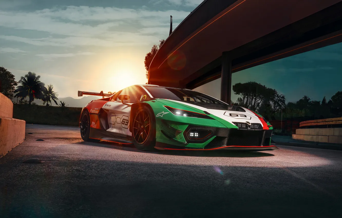 Photo wallpaper Lamborghini, supercar, Supercar, 2025, Racing Supercar, GT3 class, Lamborghini Temerario GT3, Temerario GT3