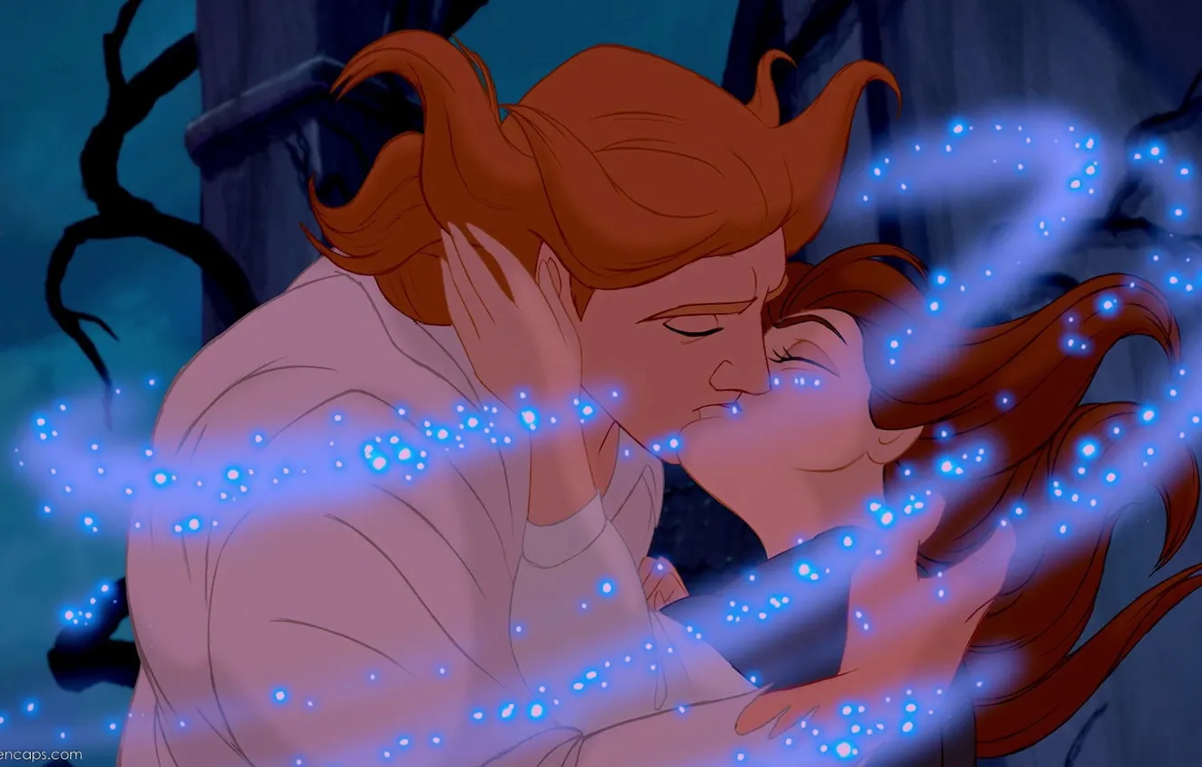 Photo wallpaper kiss, Belle, Beauty and The Beast, prince Adam