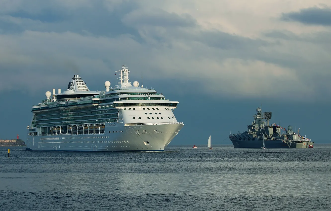 Photo wallpaper ship, liner, military, cruise
