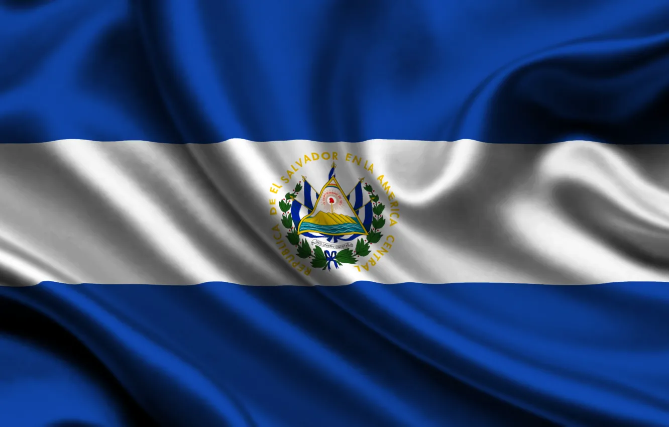Photo wallpaper flag, Salvador, El Salvador