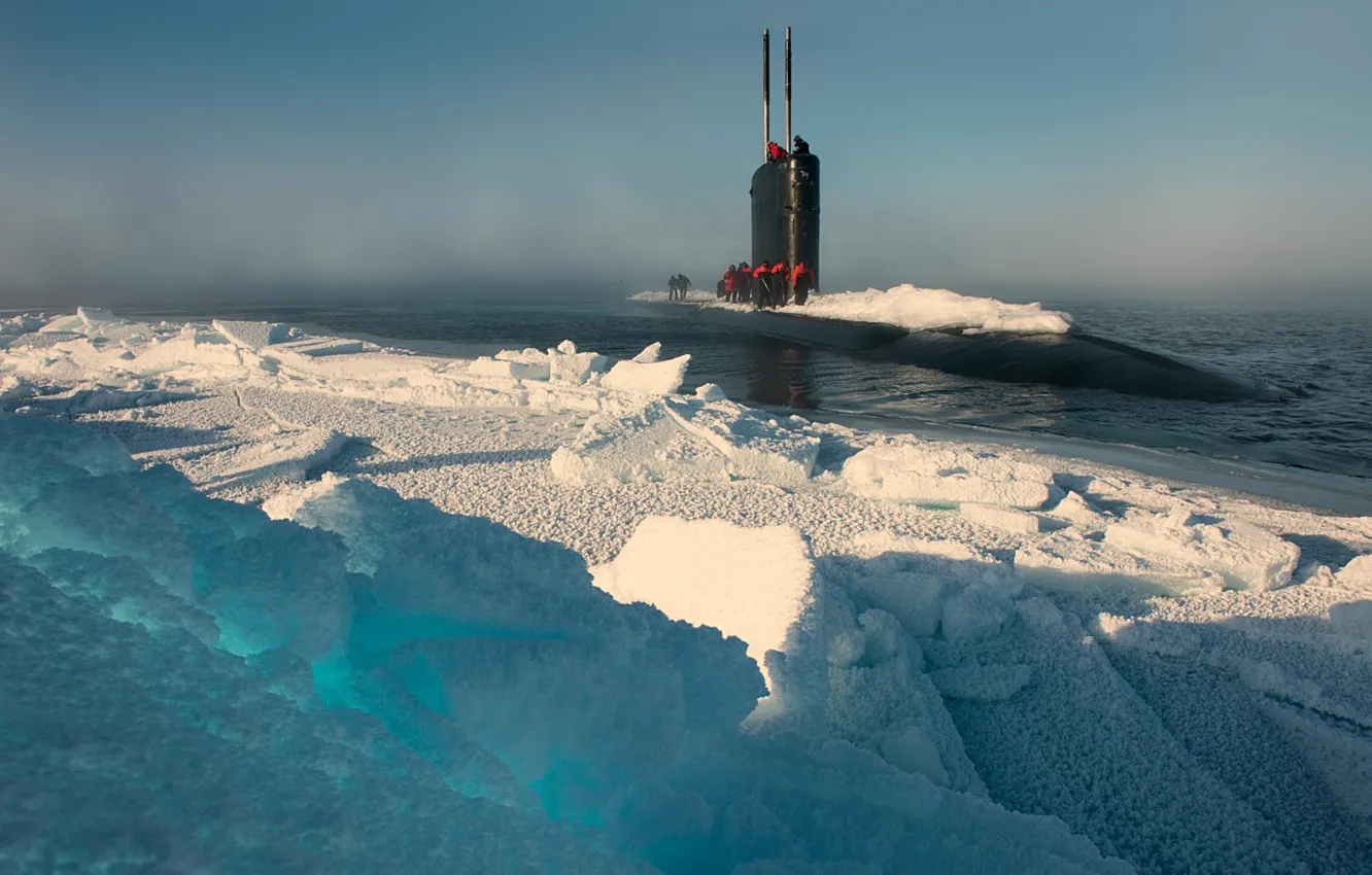 Photo wallpaper ice, submarine, atomic, Hartford