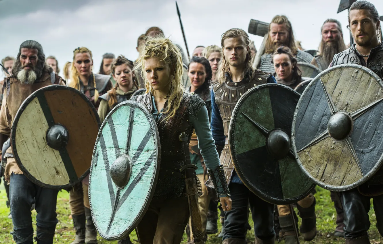 Photo wallpaper warriors, Vikings, The Vikings, Katheryn Winnick, Lagertha