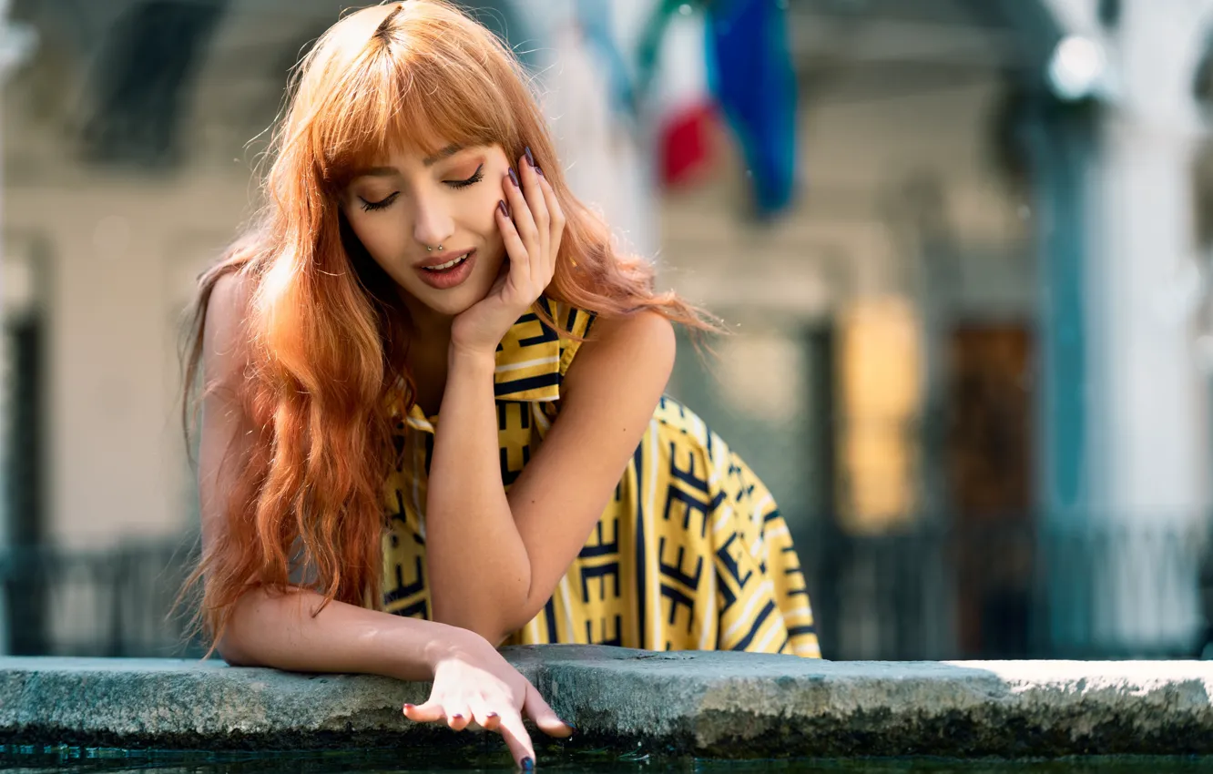 Photo wallpaper girl, model, Francesca