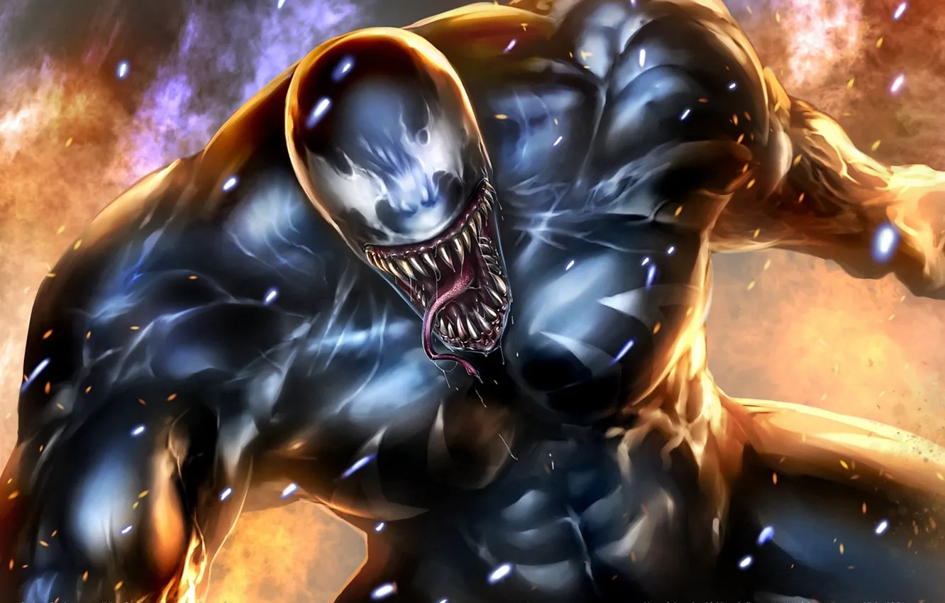 Photo wallpaper Spiderman, figure, teeth