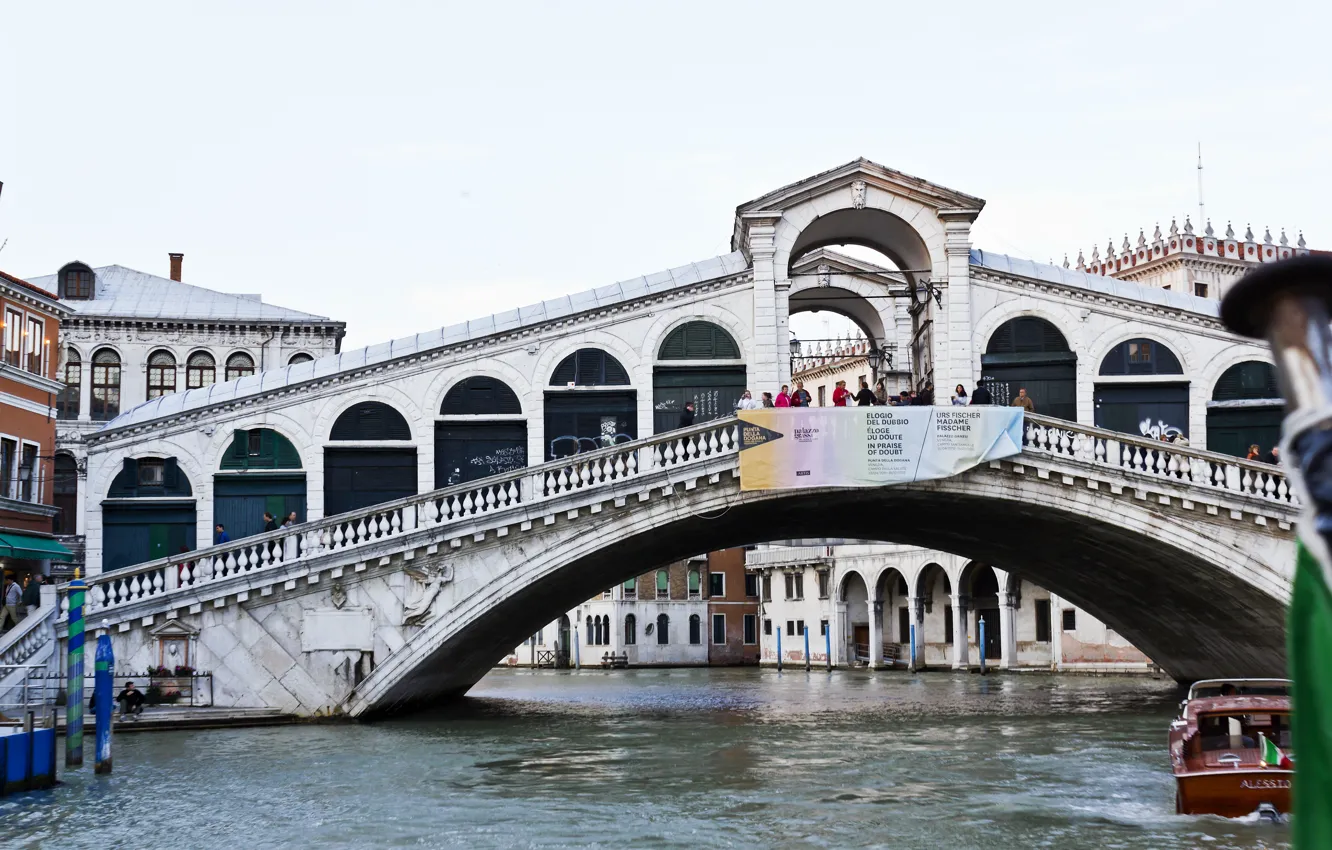 Photo wallpaper Bridge, Italy, Venice, Italy, Bridge, Venice, Italia, Venice