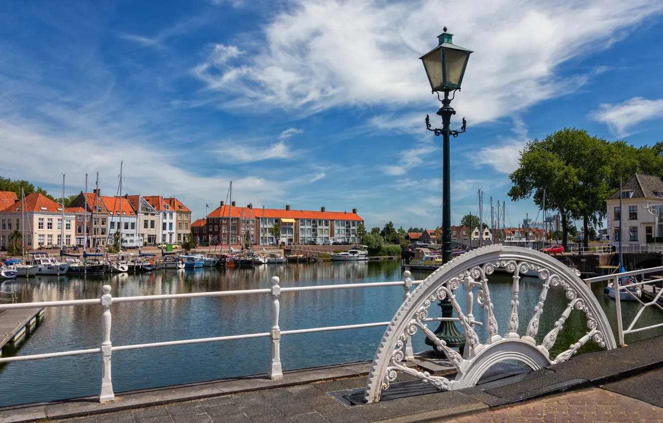 Photo wallpaper home, Netherlands, harbour, gateway, Middelburg