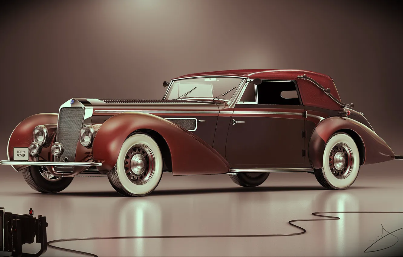 Photo wallpaper wire, car, 1939 Delage D8 120 Cabriolet Chapron