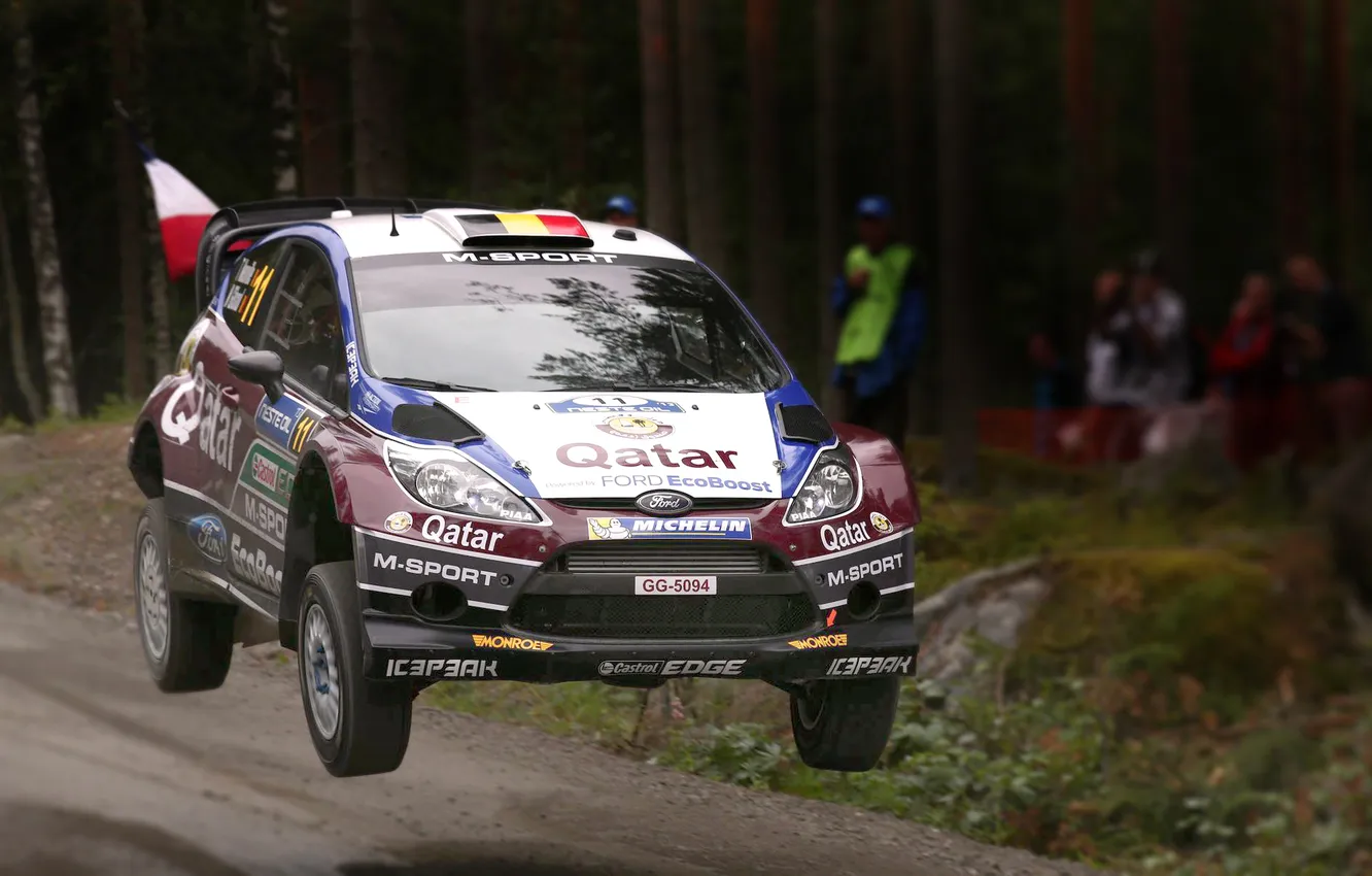 Photo wallpaper Ford, Forest, Sport, Speed, Race, WRC, Rally, Rally